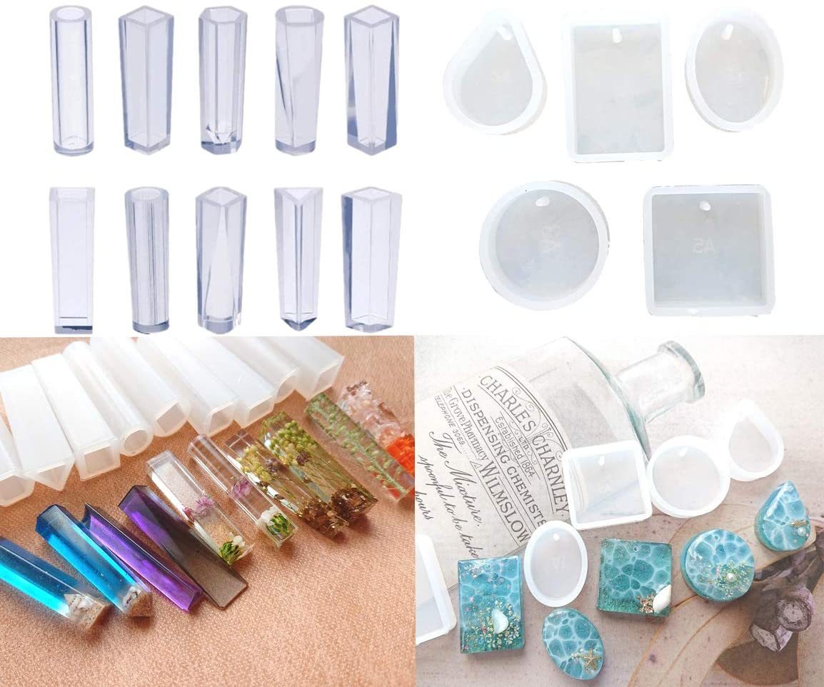 楽天市場 レジン 15種類 筒形 穴あき シリコンモールド オルゴナイト Uvレジン アロマストーン 石膏 手作り 石鹸 キャンドル 樹脂 粘土 シリコン モールド シリコン型 型 柱 円柱 四角柱 柱型 三角柱 六角形 菱形 三角 四角 円 スティック型 クリスタル型 丸 しずく