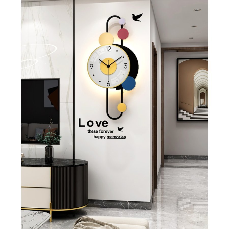 装飾物クロック Love 派手 ウォール時計 Large Birdtheartist Co Uk