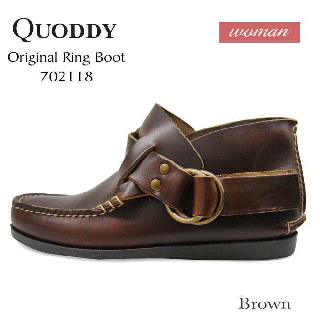 Quoddy Trail Moccasin クオディ トレイル モカシン Original Ring Boot オリジナルリングブーツ Brown 702118 シューズ レディース 楽天 通販 あす楽対応画像