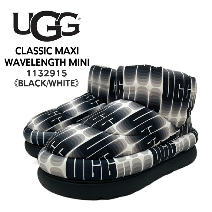 UGG ブラック ショートブーツ　CLASSIC MAXI MINI 23センチ UGG W CLASSIC MAXI MINI BLACK 22FW-I（アグ クラッシック