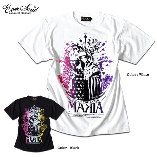 楽天市場 Tシャツ メンズ ガールプリント 半袖 聖母 マリア 女の子柄 キャラクター ホワイト 白 ブラック 黒 Tシャツ Jb Style Eversoul コラボ Eversoul Plus 公式 メンズ通販