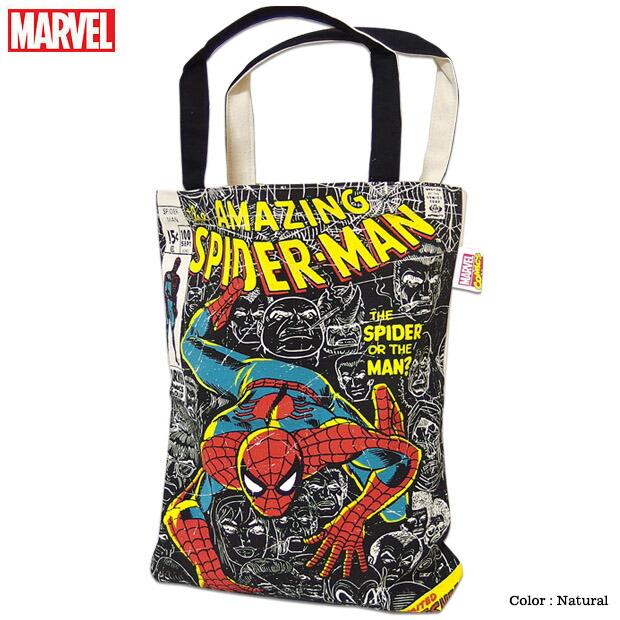 楽天市場 トートバッグ マーベル スパイダーマン Marvel グッズ アメコミ キャンバス バッグ トート おしゃれ 丈夫 Eversoul Plus 公式 メンズ通販