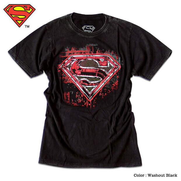 楽天市場 スーパーマン ｔシャツ メンズ Superman アメコミ Dcコミックス ブラック ウォッシュ ビンテージ マーク グッズ Eversoul Plus 公式 メンズ通販