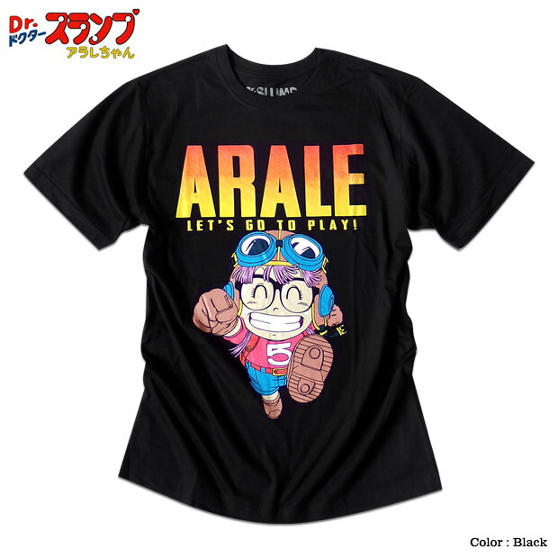 楽天市場 ドクタースランプ アラレちゃん ｔシャツ メンズ プリント アニメ 半袖 ブラック 黒 キャラクター 可愛い Eversoul Plus 公式 メンズ通販