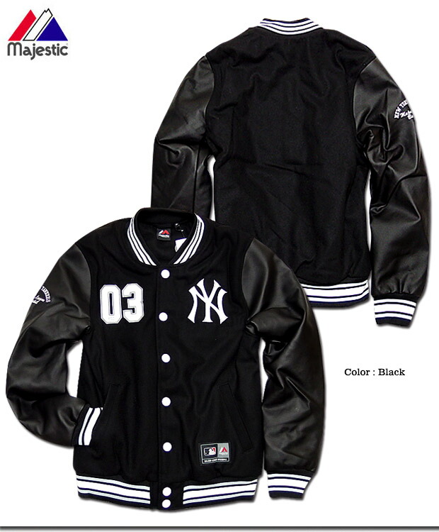Eversoul Plus Rakuten Global Market Large Faux Leather Yankees Large Faux Leather Yankees Stadium Jacket Jumper New York