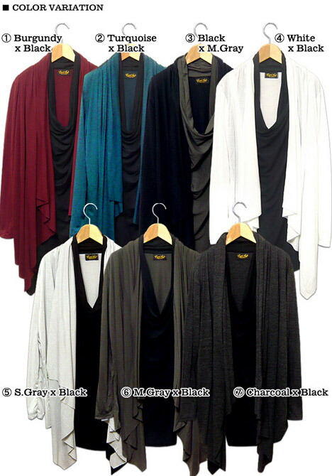 Eversoul ロングジレー メンズ カーディガン プランタン 秋期 ドレープ 擬い物レイヤード 流行り物素性 マント ビジュアル系 美容老師 黒いこと ロング身長 メンズモード Lapsonmexico Com