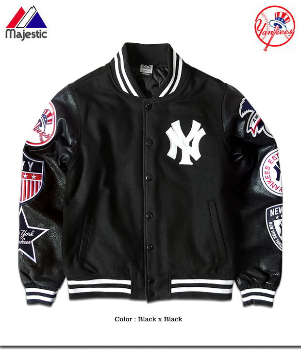 Yankees Award Jacket Men Stadium Jumper Batting Back Kilt New York Majestic Wool Blend Fake Leather Outer