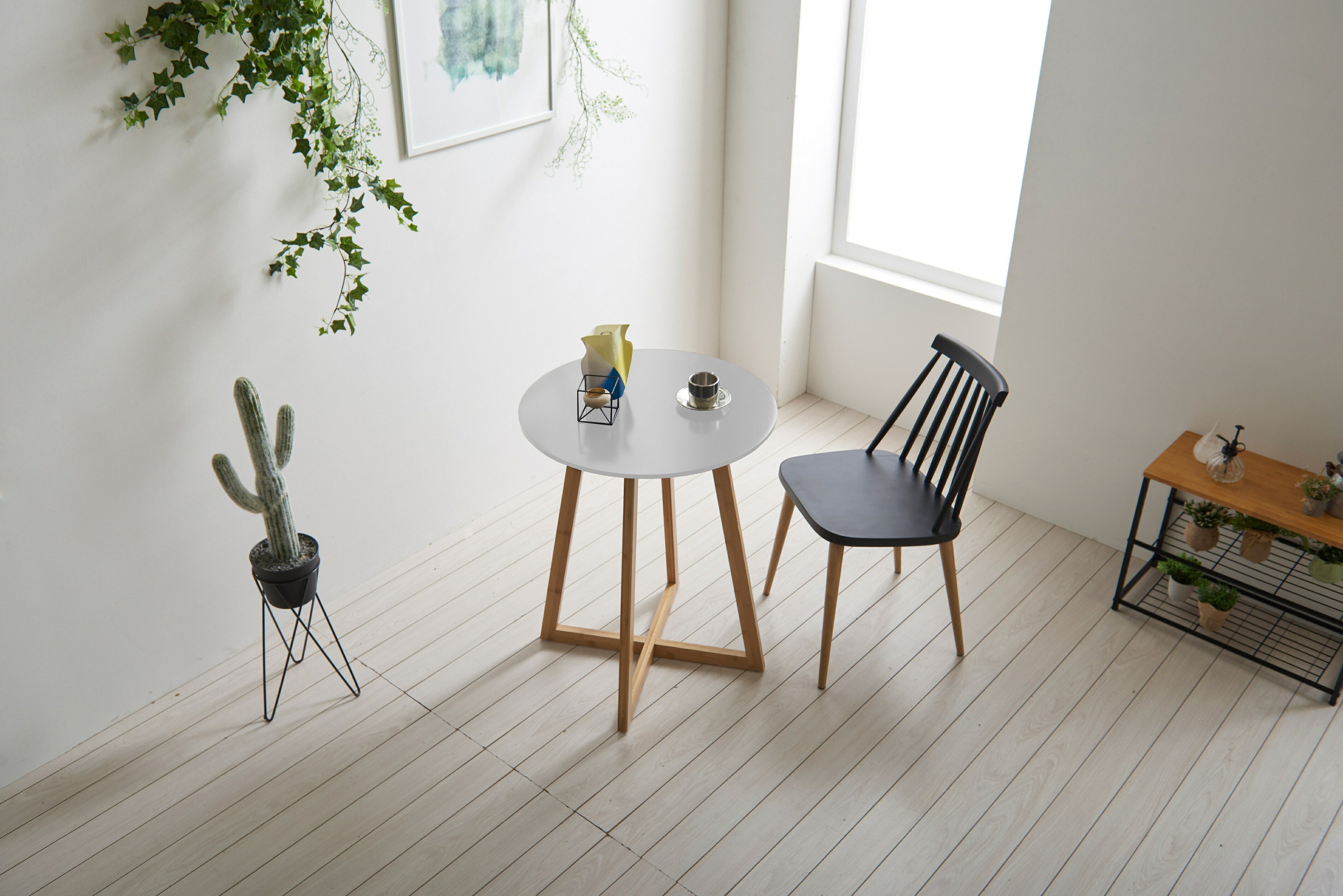 カフェテーブル 北欧 丸テーブル おしゃれ ホワイト ブラック 直径80cm septicin Com