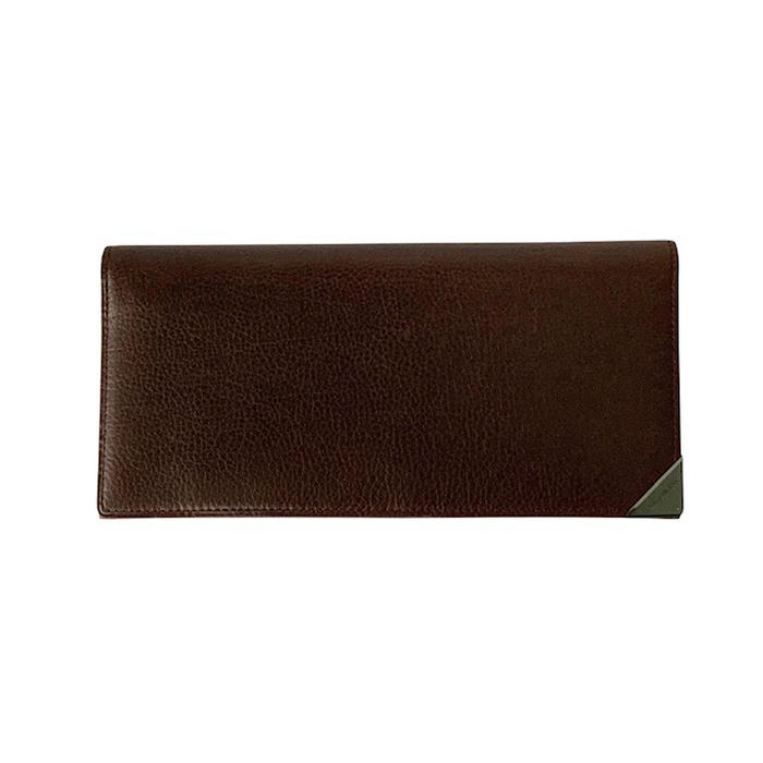 【中古】BURBERRY バーバリー 二つ折り 長財布 ロングウォレット 本革 カーフ プレート ロゴ ブラウン｜Every.every　店