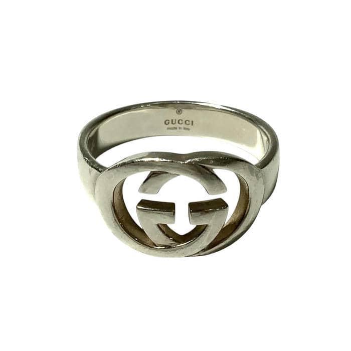 【中古】Gucci グッチ ダブルG ブリット GGリング インターロッキング SV925 サイズ ＃22 指輪 アクセサリー｜Every.every　店