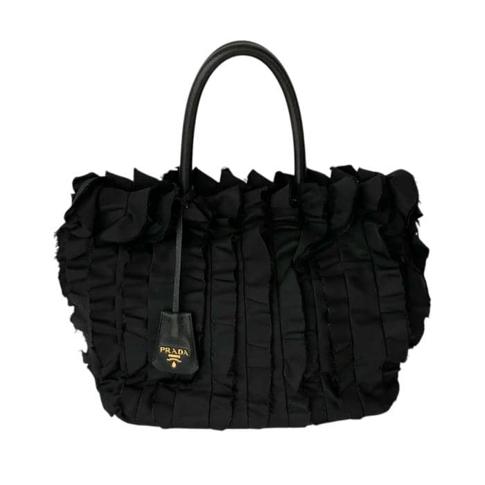 楽天市場】【バッグ】PRADA プラダ フリル ハンドバッグ トートバッグ