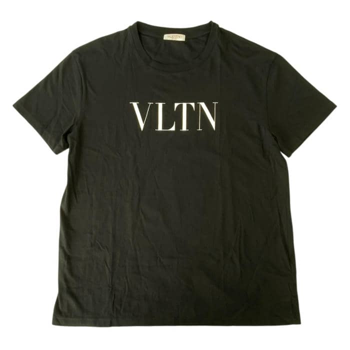 【中古】VALENTINO ヴァレンティノ 22SS クルーネック Tシャツ Teeシャツ VLTN ロゴ プリント 2V3MG10V3LE サイズＭ 国内正規 22年製｜Every.every　店