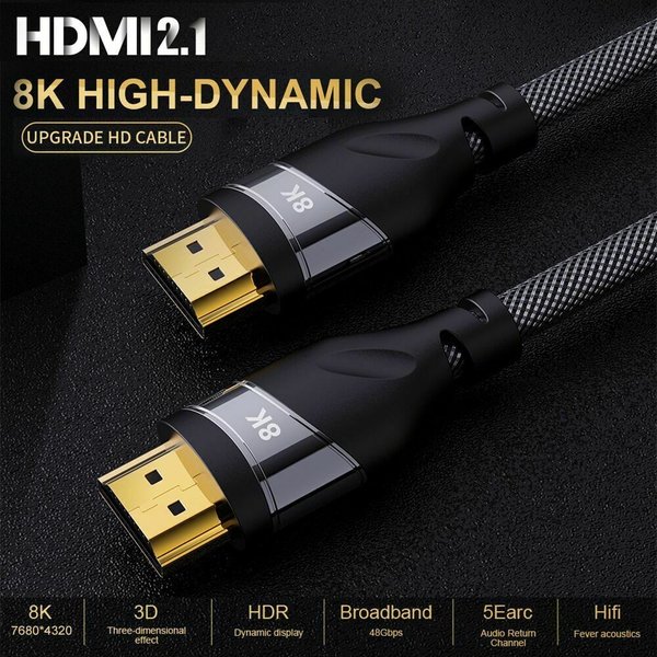 市場 8K 2m Ver2.1 HDMI2.1 ケーブル 対応 48Gbps フルハイビジョン HDMI