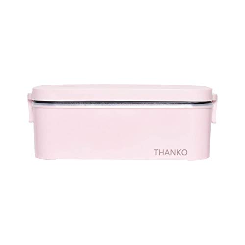 THANKO 炊飯器 小型 一人用 お高だかさま用超弾丸道路弁当箱炊飯器 白いこと/さくら色/藍色 (さくら色)