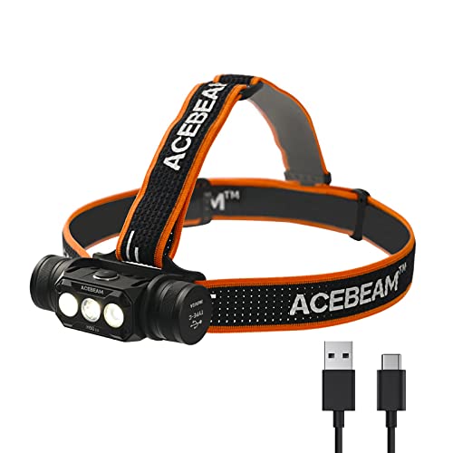 ACEBEAM H50 2.0 LED 前照灯 申し受ける式 USB-C 尖端照明ランプ 晴れ晴れしい 2000lm/3明かり 集光・散光うつり変わり/170