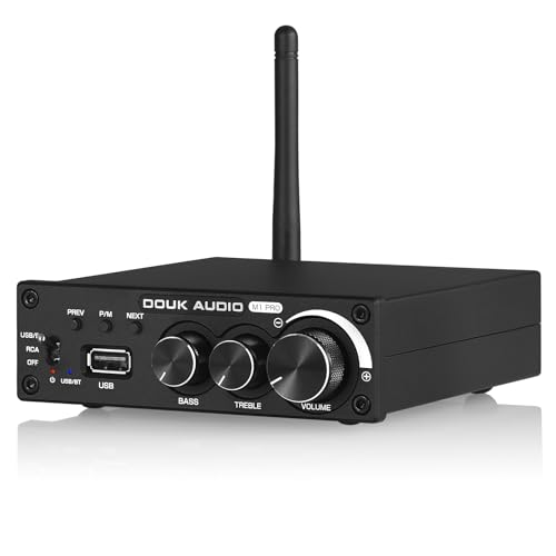 DOUK AUDIO M1 PRO Hi-Fi 320W Bluetooth 5.0 力強さアンプリファイアー ステレオ サブウーファー アンプリファイアー USB 音