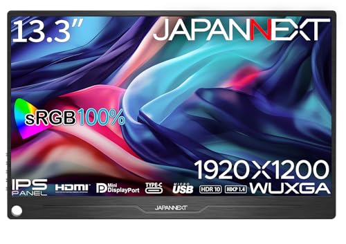 JAPANNEXT 13.3in IPSダイアログボックス積み上げる WUXGA(1920x1200)解像力 可動性管する JN-MD-IPS133WUXG