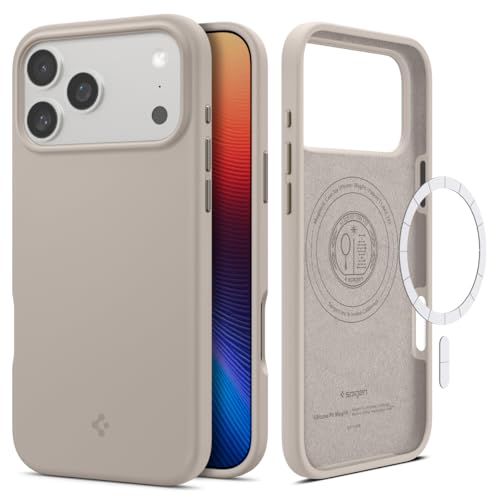Spigen 【創業18年の技術力】 iPhone 17 Pro ケース MagSafe対応 シリコン素材 マグネット搭載 マット 耐衝撃 米軍