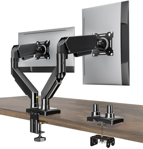 AX WABER デュアル 液晶ディスプレイアーム PCモニターアーム17~32インチ対応 VESA75x75 100x100対応 耐荷重:2~