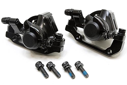 シマノ SHIMANO 軽量 高性能 ワイヤ式 ディスクブレーキ BR-M375 ローター無 前後セット ブラック