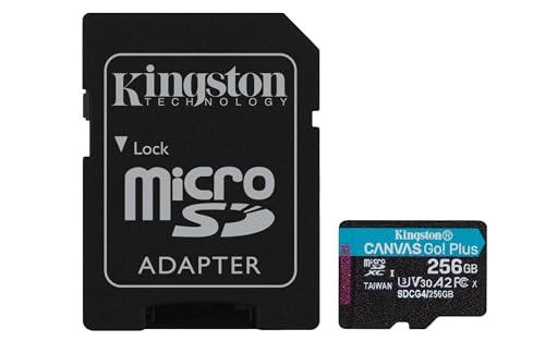 Kingston キングストン 256GB microSDXC Canvas Go Plus Gen4 200MB/秒 A2 U3 V30 アダ
