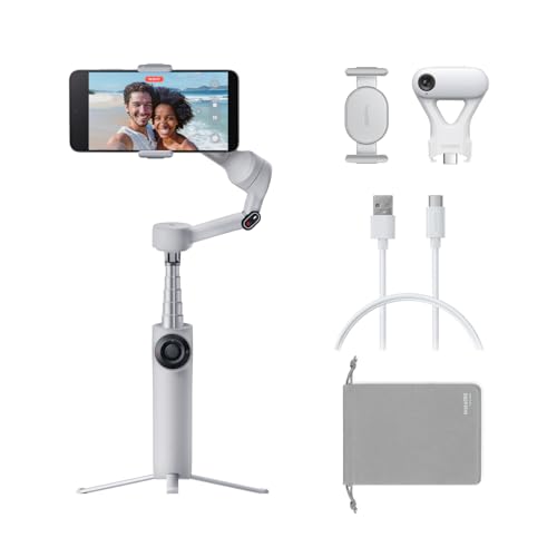 Insta360 Flow 2 Plus AIトラッカーキット グレー - 折りたたみ式スマホジンバル、あらゆるアプリでAIトラッキング、複数人