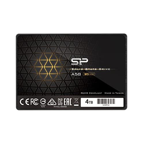シリコンパワー 4TB SSD 3D NAND A58 SLCキャッシュパフォーマンスブースト SATA III 2.5インチ 7mm 内蔵ソリ