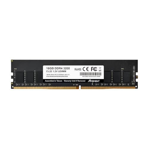 MMOMENT DDR4 16GB 3200Mhz UDIMM 事務机とっ始めパソコン用記憶装置 (CL22/1.2V/288いの一番)