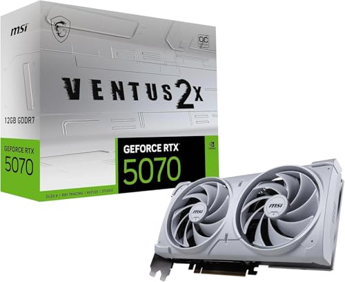 MSI GeForce RTX 5070 12G VENTUS 2X OC WHITE グラフィクスゲーム盤 VD9070