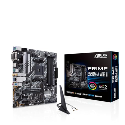 ASUS AMD B550 PRIME B550M-A WIFI II (WI-FI) (Ryzen AM4) Micro ATX母ちゃんゲーム盤、