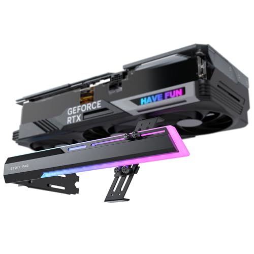 EZDIY-FAB 汎用ビデオカードホルダー GPUブレースサポート グラボ 支え gpu サポート 伸縮構造ブラケット ARGB 5V 3PI