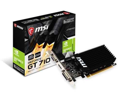 MSI ファンレス・ロープロファイル対応 GeForce GT 710 グラフィックスカード メモリ2GBモデル GT 710 2GD3H LP｜エブリデイ・ダイレクト