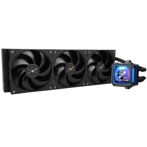 THERMALRIGHT FW PRO 360 Black CPU AIOクーラー、320*320解像度のIPS LCDスクリーン、AM5&In