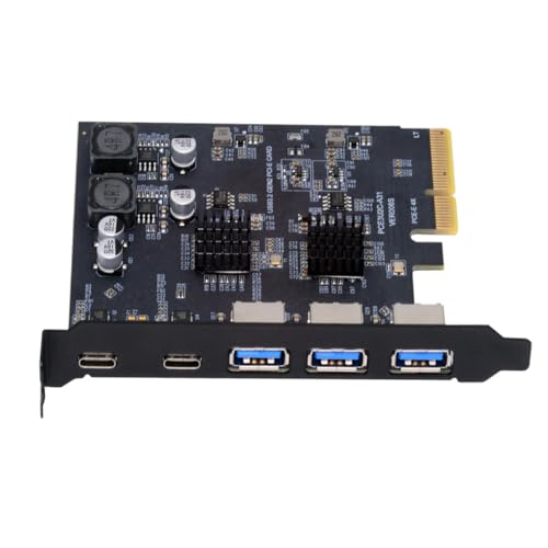 10Gbps 3 つの Type-A USB3.0 ソケット \u0026 デュアル USB3.1 Type-C USB-C うしろ側ダイアログボックス - PCI-E