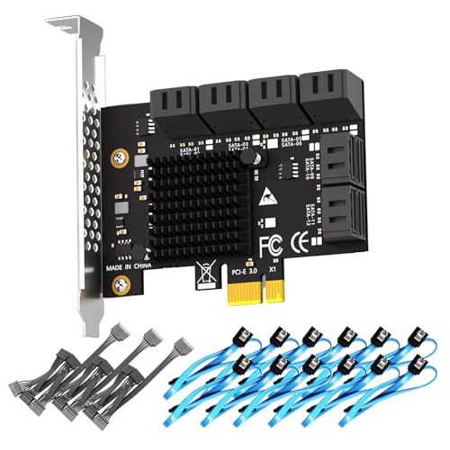 GLOTRENDS SA3112-C 12界面増設ゲーム盤 PCIe X1 SATA取りひろげる歌留多、SATAおよびワット数有線テレビ付き添い人、Windows、