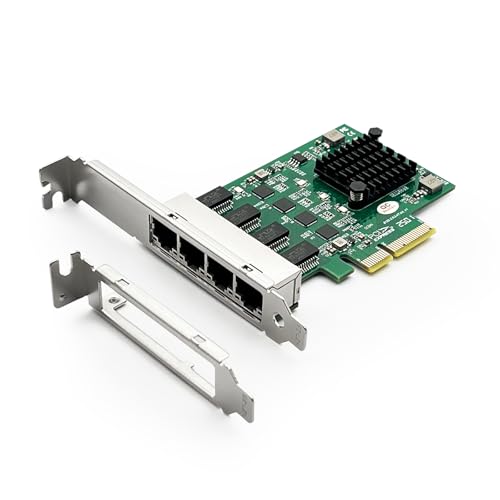 10Gtek 2.5G NIC 100/1000/2500Mbps PCIe ギガビット ネットワークカード LAN カードクワッドRJ-45ポ