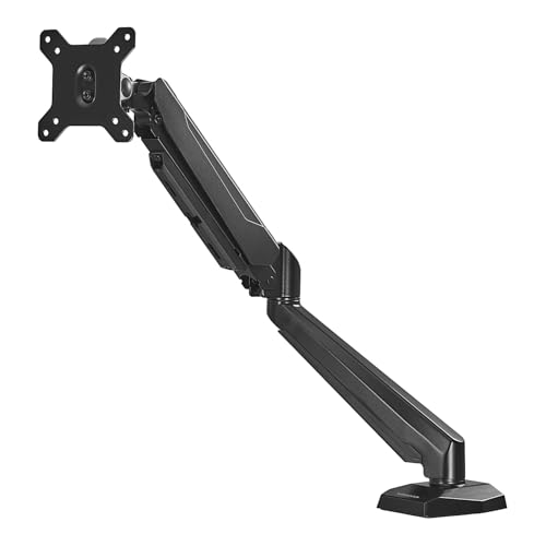 IODATA モニターアーム 1画面 シングル ブラック VESA規格 100mm/75mm 耐荷重6kg まで 対応 ガススプリング式 かんた