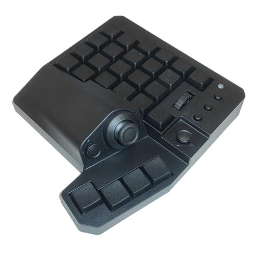[MH-Device] MH-Zeta ジョイスティック・ホイール付き添い人47手当たり片手ゲーミングキーボード 片手 鍵盤 押し手鍵盤(押し手用