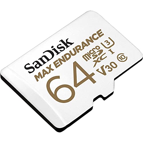 SanDisk 64GB MAX Endurance microSDXC Card with Adapter for Home Security TV・オーディオ・カメラ-メモリーカード