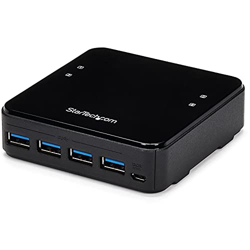 StarTech.com 4x4相応う USB 3.0 境界線の外側計器分かちあう取り替えっこ(うつり変わり器) 4台の電子計算機から4口の境界線の外側計器にメモリアクセス Mac/W