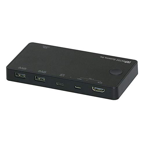 ラトックシステム 4K HDMI マイコン 2台用 RS-240CA-4K USB-C HDMI パソコンうつり変わり器 2台 見せびらかす
