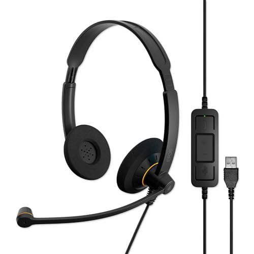EPOS IMPACT SC 60 USB ML 頭顱書き割り - USB繋ぎ合わせる ノイズキャンセリングマイク ステレオサウンド せつ然たるな電話を掛ける Mi