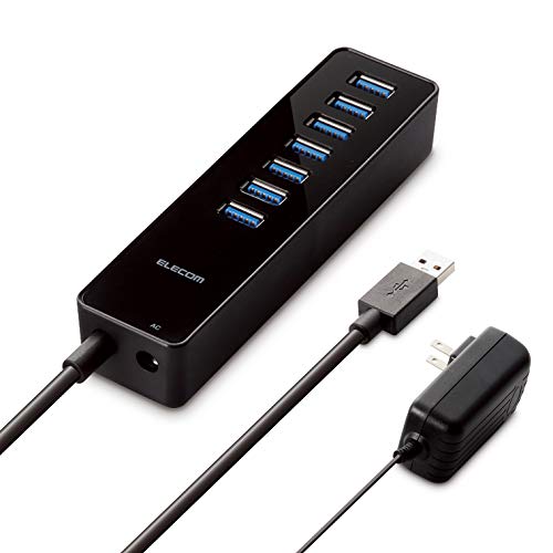 エレコム USB3.0 ハブ 7ポート ACアダプタ付 セルフパワー マグネット付 MacBook / Surface Pro / Chrome|エブリデイ・ダイレクト