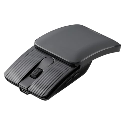 サンワダイレクト 小型マウス 折りたたみ Bluetooth 静音 5ボタン 戻る・進むボタン搭載 ホイールボタン搭載 Mac/iPad/iPh