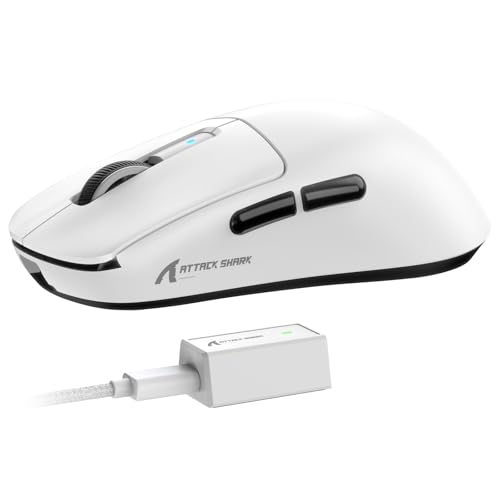 ATTACK SHARK R6 39g超軽さゲーミングマウス、8000サイクル、PixArt PAW3950MAXゲーミングセンサー、42000DP