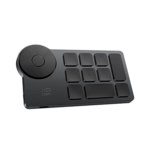 XPPen 押し手デバイス ショートカットリモート 片手鍵盤 Bluetooth相応う 無線電話 書き込みため桶 液ため桶用 万覚え帳マイコン相応う 作