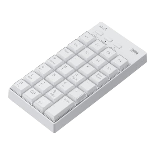 サンワダイレクト プログラマブルテンキー マクロキーボード Bluetooth接続 Windows専用 27キー 400-NT010