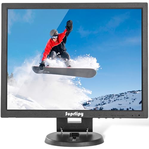 Suprlipy 14インチ TFT LCD 防犯CCTVモニター 1024x768 4:3 解像度 カラーディスプレイスクリーン HDMI/V 10,527円