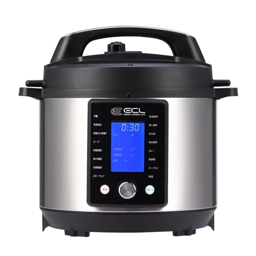 ECL 電気圧力鍋 大容量 5L 圧力/自動調理器 電子 圧力鍋 電気 一台15役 電気鍋 蒸し/低温/スロークック/焼き調理 7つ保護機能 E|エブリデイ・ダイレクト