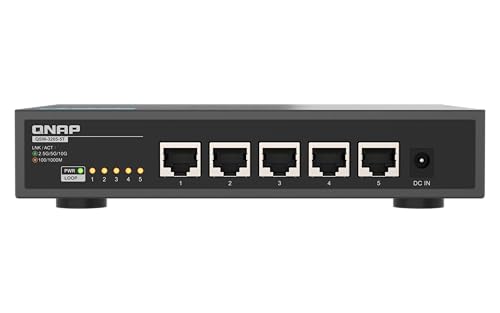 QNAP(キューナップ) 5つの10GBASE-Tポートを備えたアンマネージドスイッチ QSW-3205-5T プラグアンドプレイ